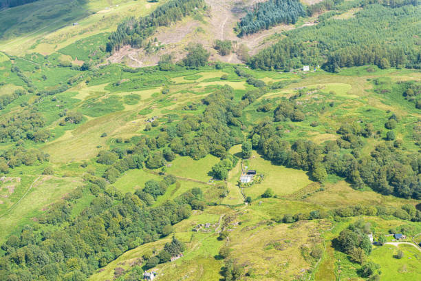 Eryri National Park helicopter aerial