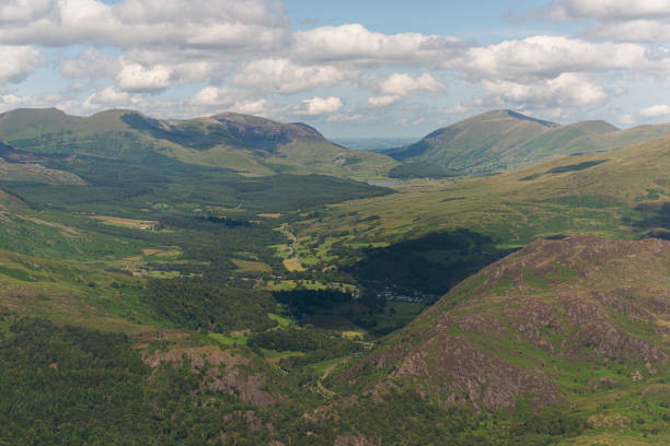 Eryri National Park helicopter aerial