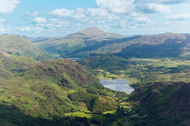 Eryri National Park helicopter aerial