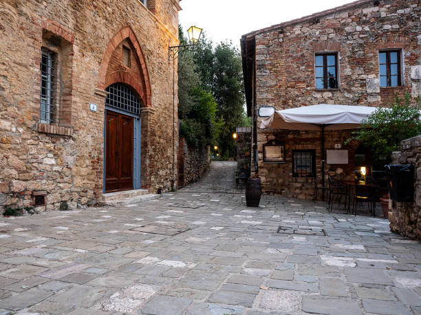 istock Medieval alleys with stone houses 2152937222