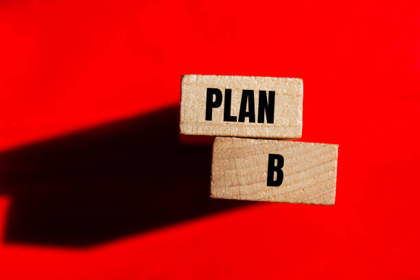 istock Plan b words written on wooden blocks with red background 2152945064
