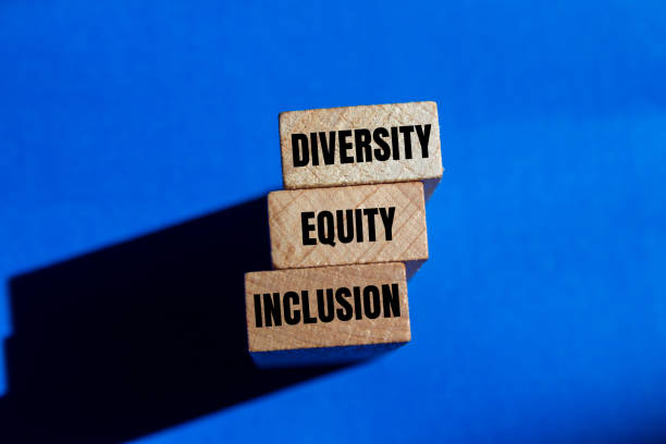 istock Diversity, equity and inclusion words written on wooden block with blue background 2152945120