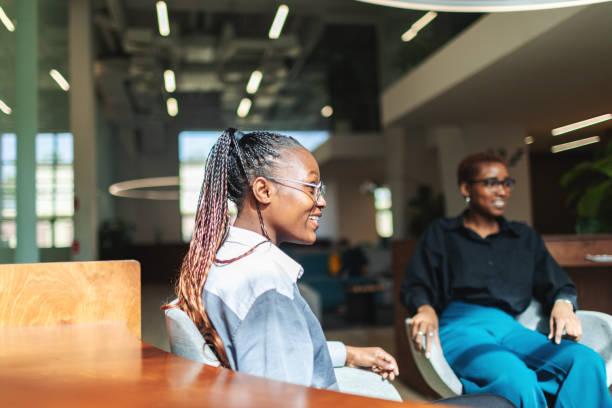 istock Colleagues discussing new business at modern coworking 2152949844