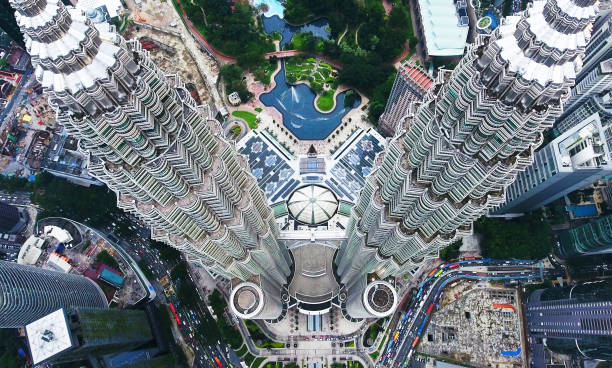 istock Kuala Lumpur petronas twin towers view from drone 2152949951