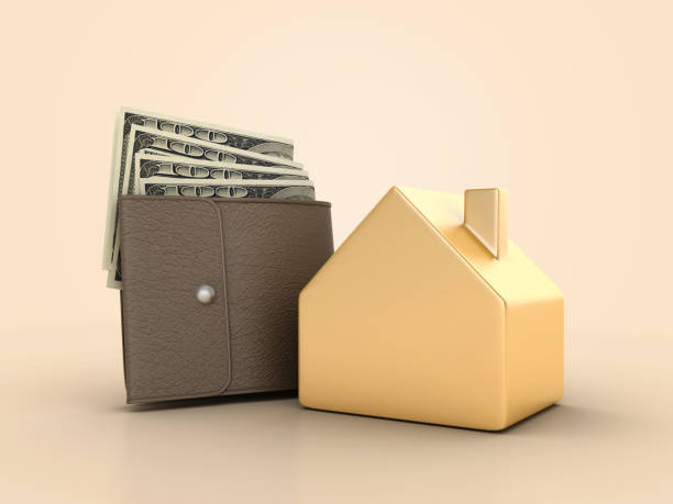 istock 3D House with Dollar Bills Wallet 2152950387