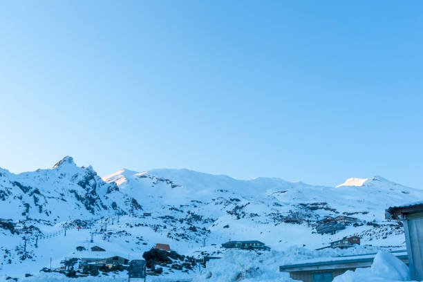 istock Whakapapa ski-field in shade as sun rises behind mountain 2152951332