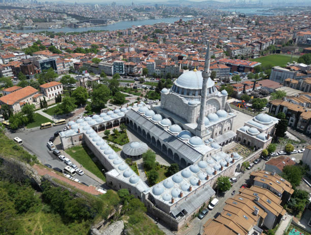 istock Mihrimah Sultan Mosque and Complex, located in Edirnekapi district of Turkey, was built by Mimar Sinan in the 16th century. 2152954887
