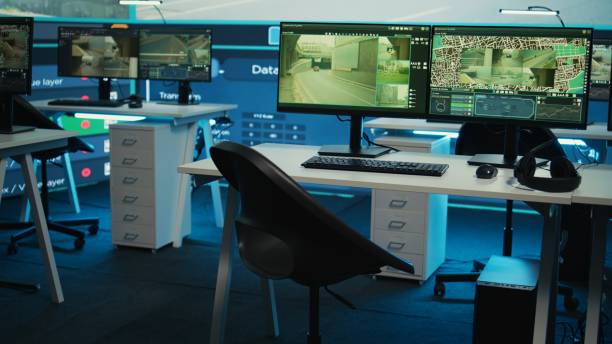 istock Empty government headquarters used to oversee traffic surveillance video 2152963609