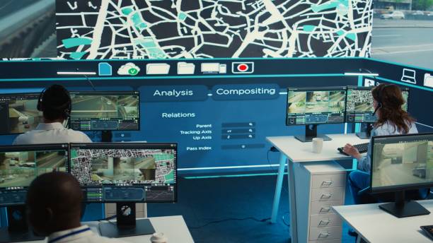 istock Call center operators providing shipment information via gps satellite map 2152964905