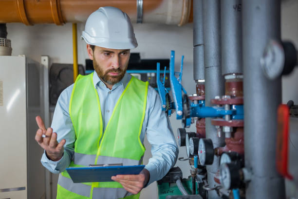 istock engineer checks equipment at work and record readings 2152978031