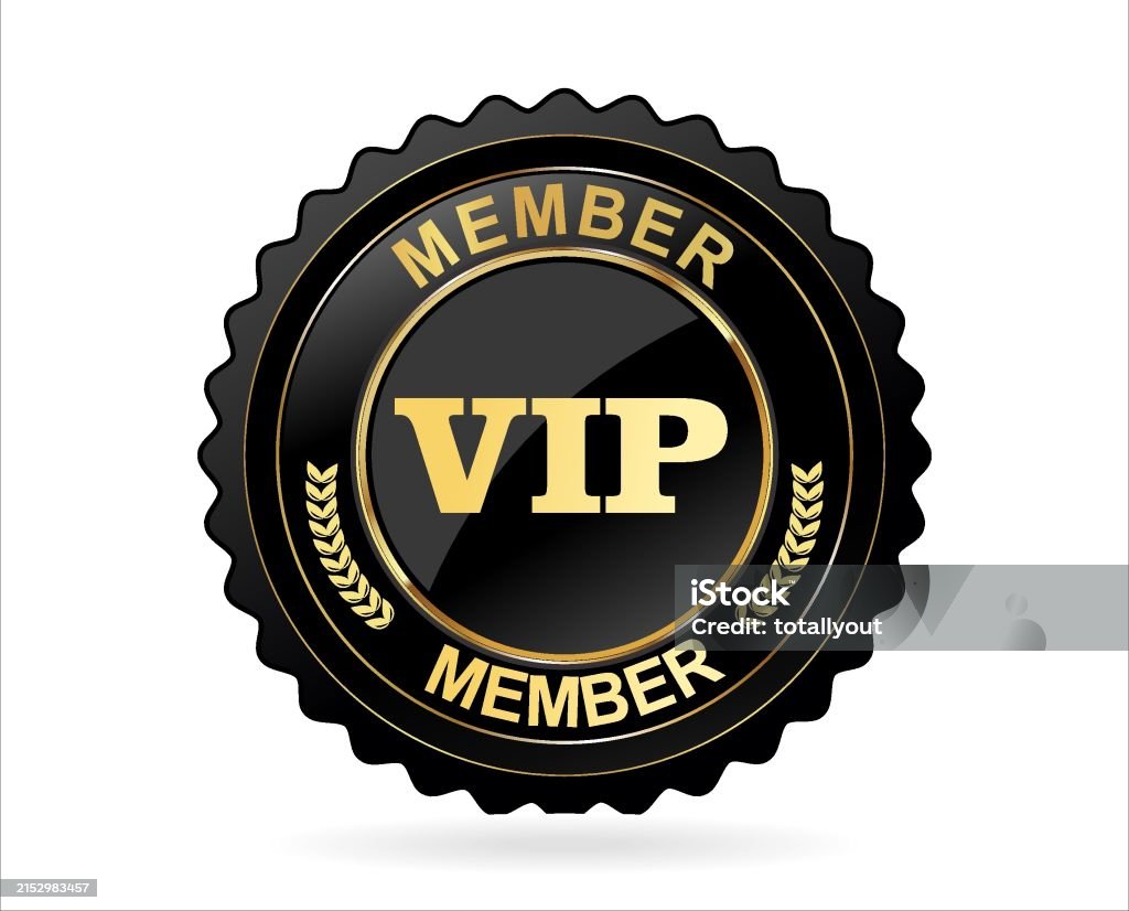Vip Premium Account Vip Premium Membership Golden Badge On White Background Stock ...