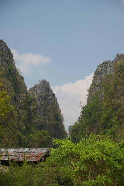 istock A mountain range with a small cabin in the middle 2152984400