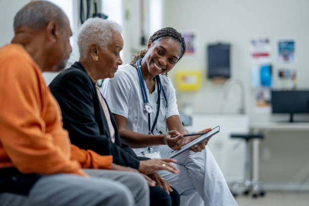 istock Senior Couple Medical Appointment 2152985068