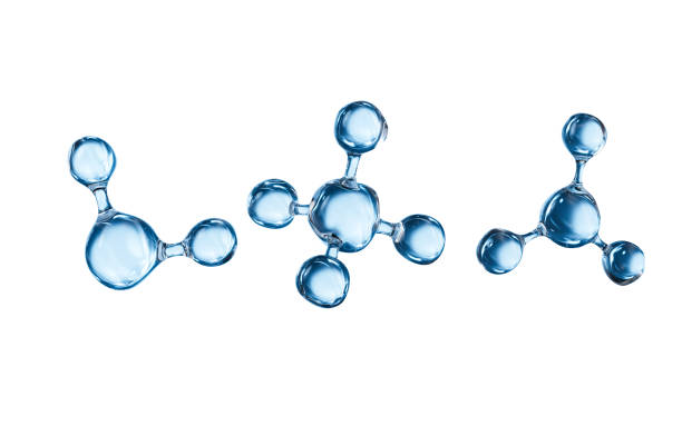 istock Blue molecular structure, skincare and biomedical concept, 3d rendering. 2152990660