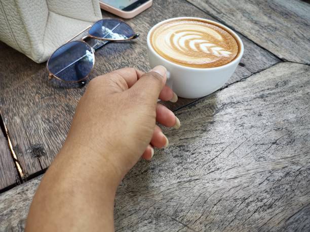 Latte art on table work