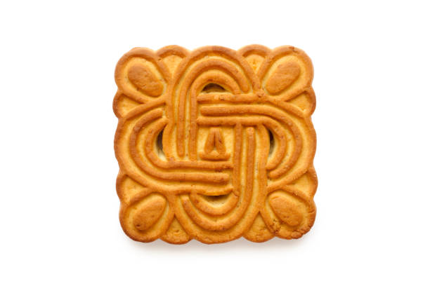 istock Square cookies isolated on a white background. 2153004536