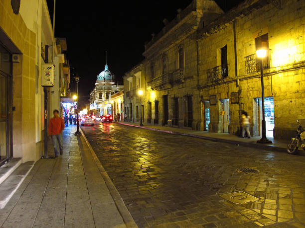 Oaxaca, Mexico - 03 Mar 2011: The vintage street, Oaxaca, Mexico