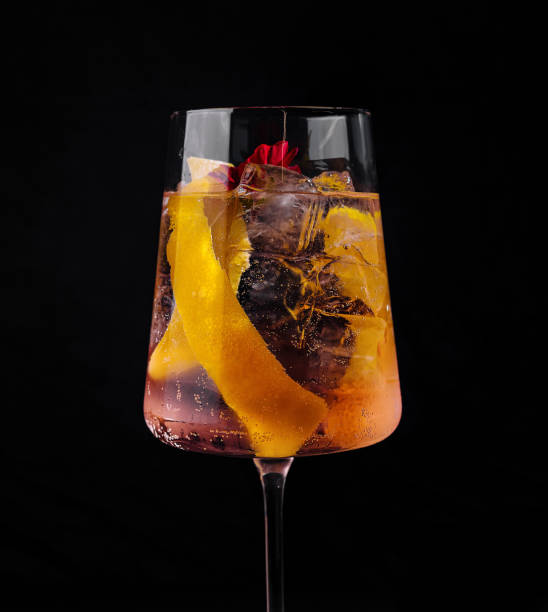 istock Elegant cocktail glass with refreshing mixed drink 2153006666