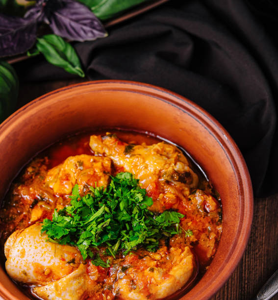 istock Hearty chicken stew in ceramic bowl 2153007242