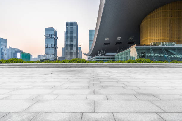istock shenzhen city skyline and buildings with empty floor 2153010951