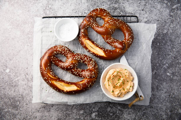 istock Pretzels with cheese dip 2153011566