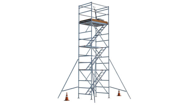 istock scaffolding isolated  on white background , clipping path 2153012325