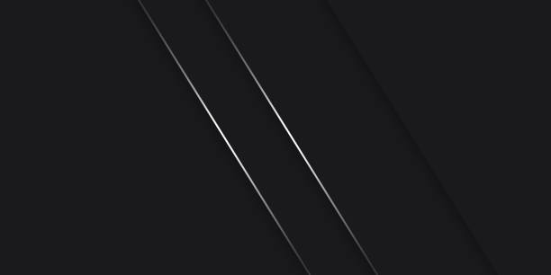 Abstract silver line banner on dark pattern design modern luxury futuristic background