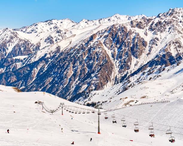 Shymbulak ski resort, Almaty, Kazakhstan.
