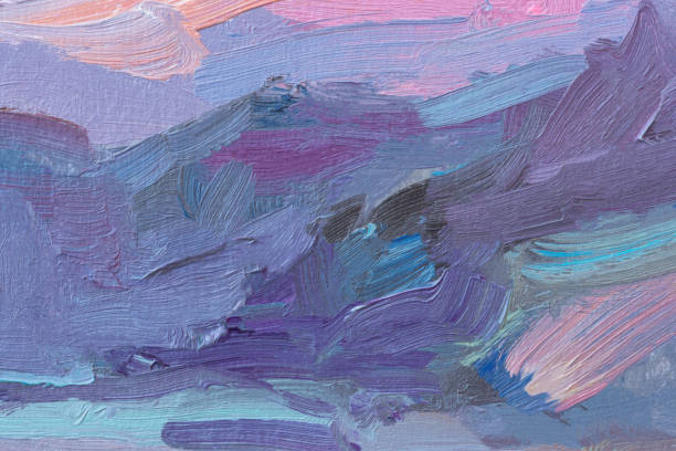 Abstract multicolored background oil painting.