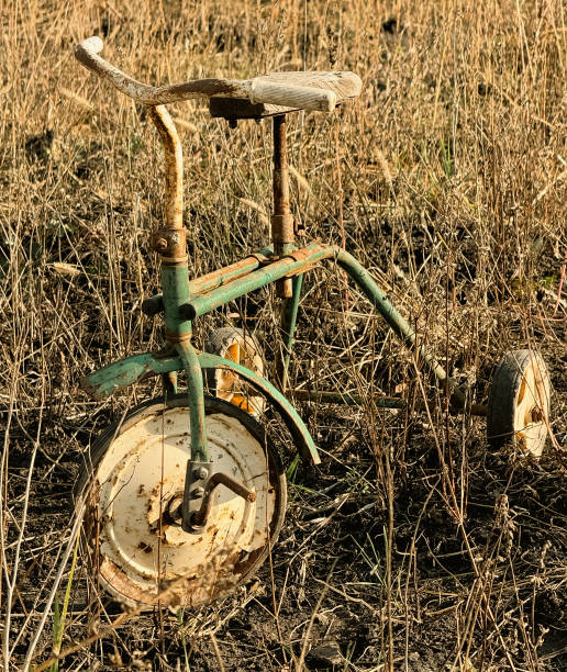 Old blue tricycle at the antique stores