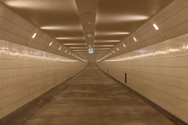 istock View along an underground pedestrian tunnel beneath a river 2153019230