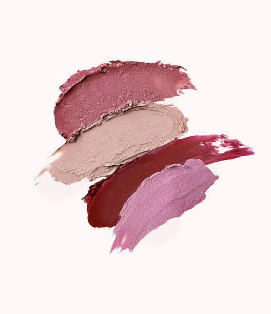 istock Smeared lipsticks palette in muted pastel colors. 2153023698