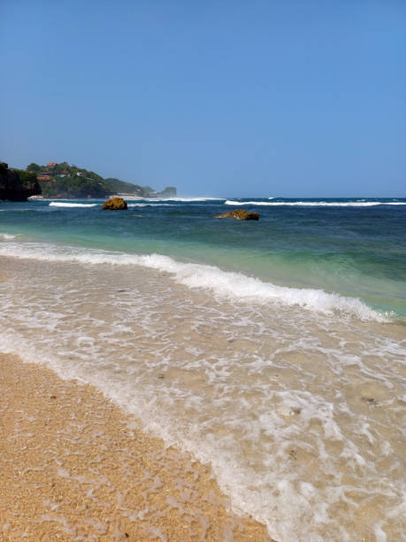 istock calm, peacefully, quiet, tropical beach during summer, sadranan beach 2153024792