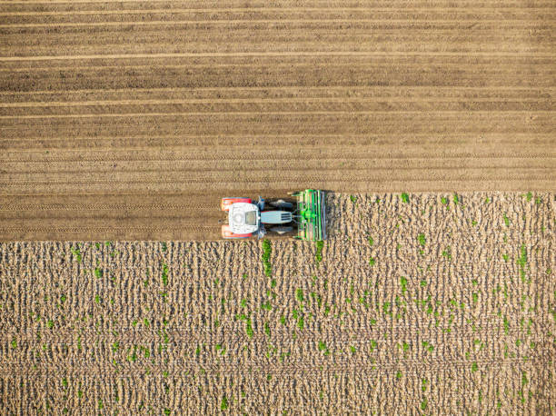istock Tractor preparing the soil for planting seed potato during springtime 2153026588