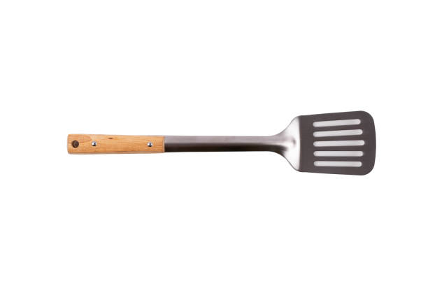istock Stainless steel ladle with wooden handle On a white background. 2153027542