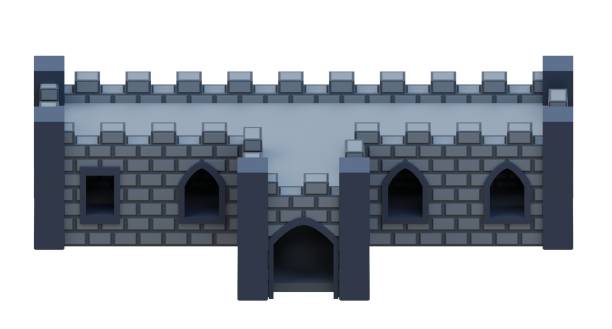 fortress 3d rendering.
