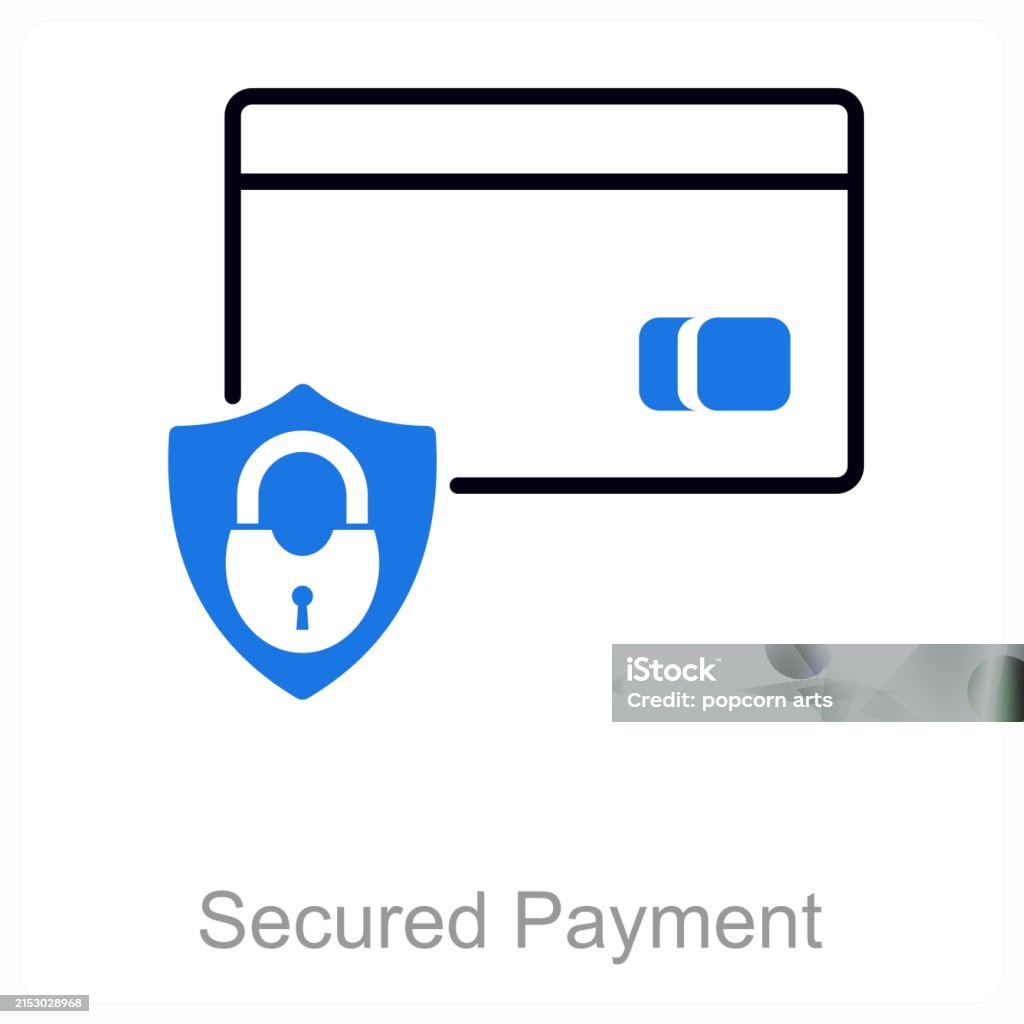 Payment Encryption Icon Secured Payment Stock Illustration - Download Image Now - Buying ...