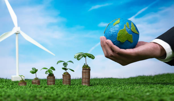 istock Eco business investment or environment conservation with coin stack. Alter 2153031175