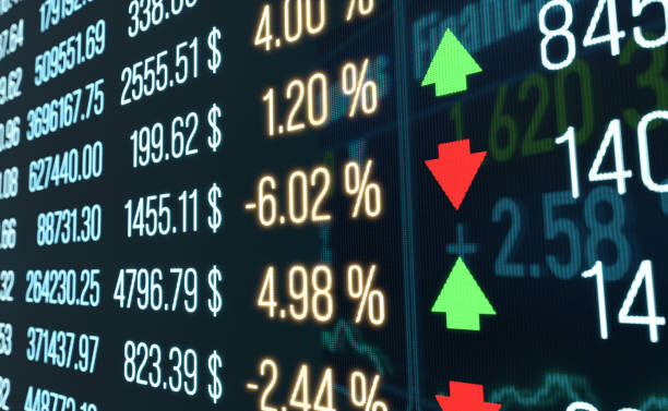 istock Close-up financial figures, spreadsheet with trading information. 2153038499