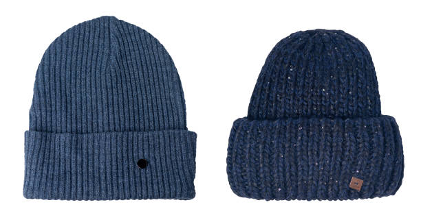 istock hat knitted isolated on white background. warm winter accessory 2153046216