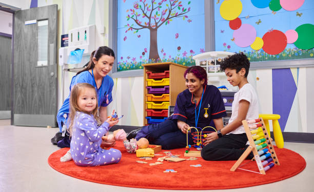 istock young hospital patients playing on children's ward 2153047803