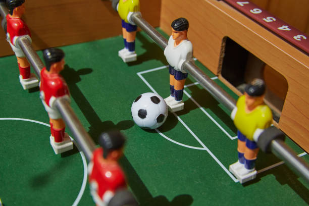 istock foosball table soccer, soccer game, close up, 2153049159