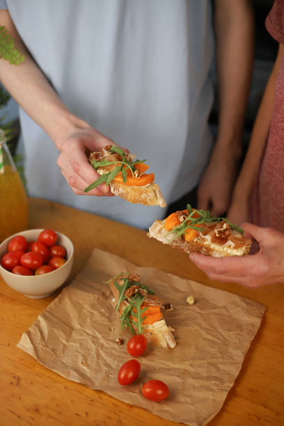 istock cooking Italian dish. bruschetta 2153049404