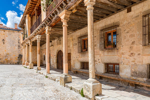 Old building - Plaza Mayor of Pedraza, Spain.