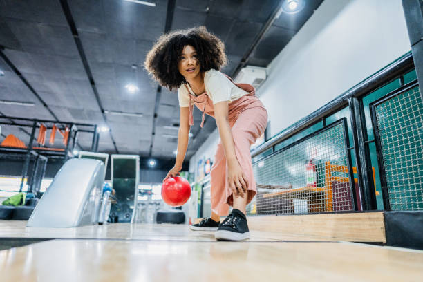 At the Bowling - Young woman