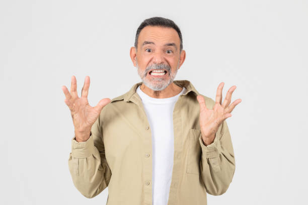 istock Man With Hands Up and Surprised Look 2153052397