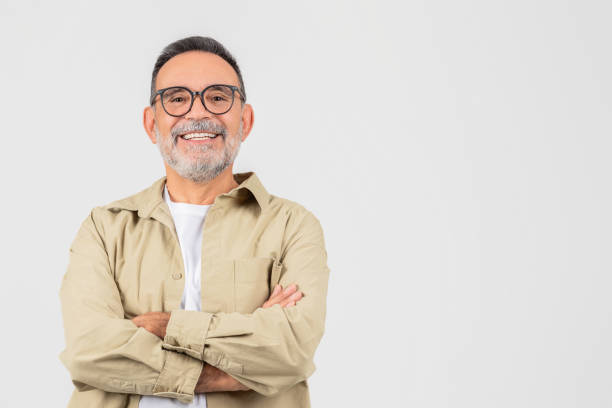 istock Man With Glasses Standing With Arms Crossed 2153052418