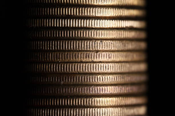Coins abstract photography, macro photography