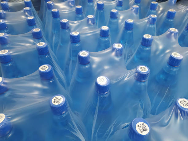 istock Bottles of sparkling water close-up in packaging 2153057759
