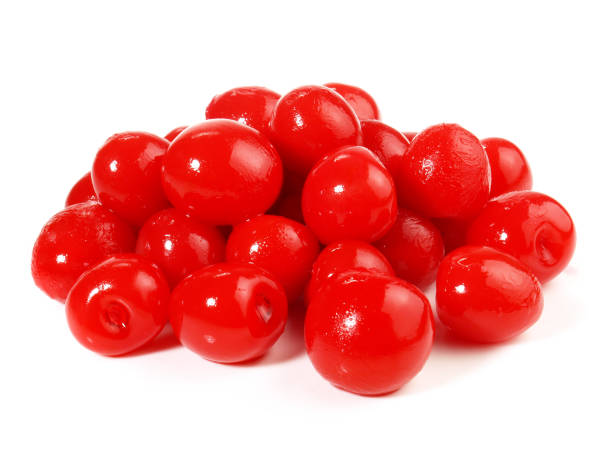 istock Maraschino Cherries on white Background 2153058261